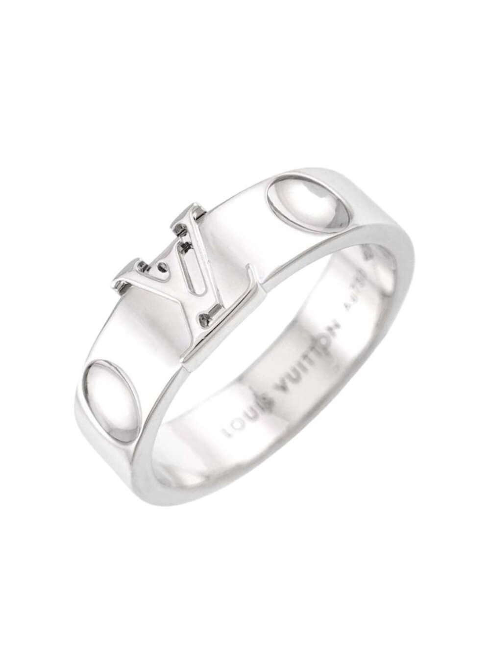 Louis Vuitton Empreinte LV 53 Ring 18k White Gold